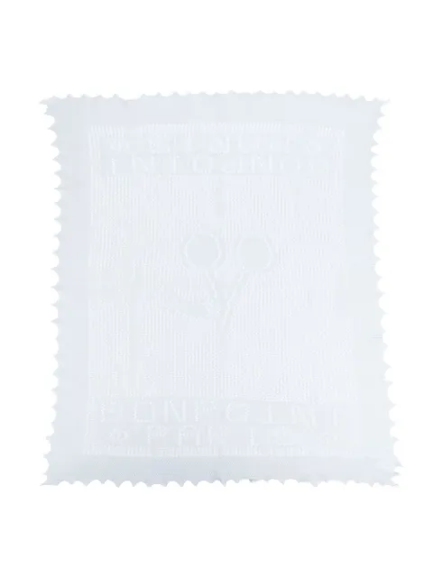 Bonpoint logo pointelle-knit blanket