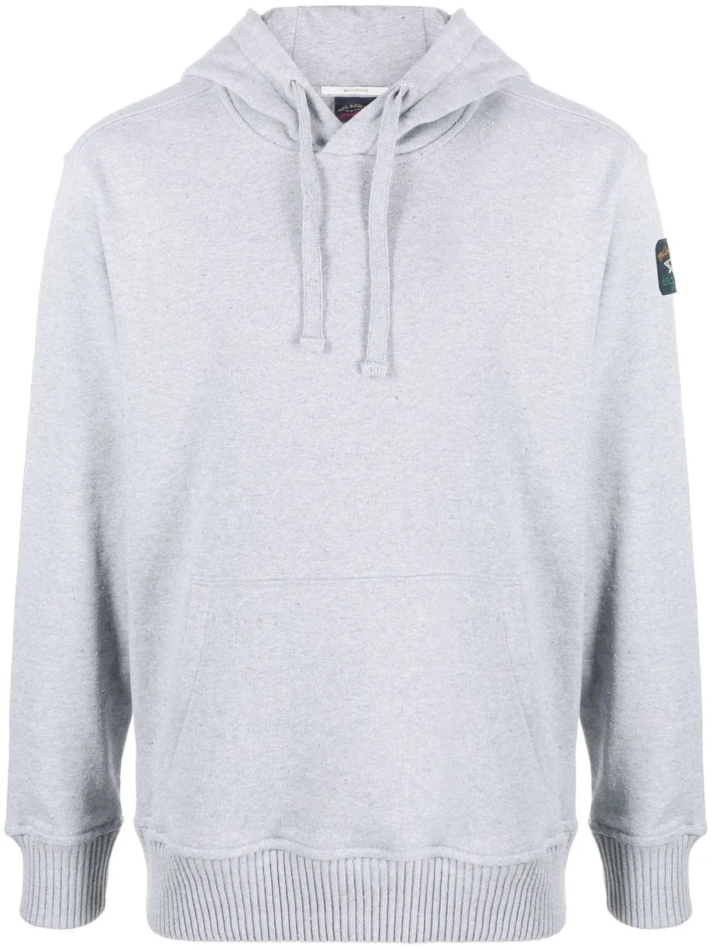 

Paul & Shark logo-patch sleeve hoodie - Grey