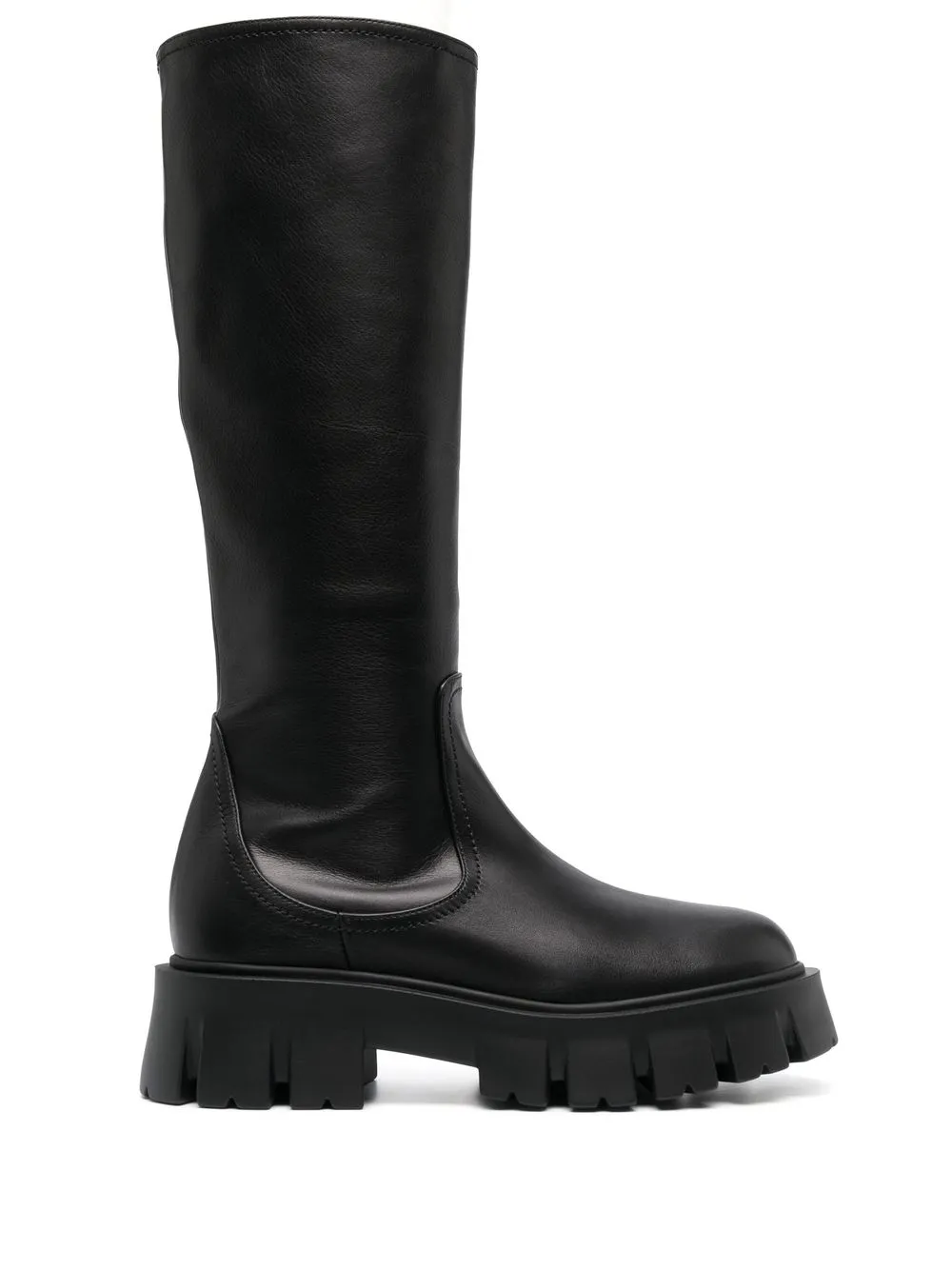 

Ermanno Scervino leather knee-length boots - Black