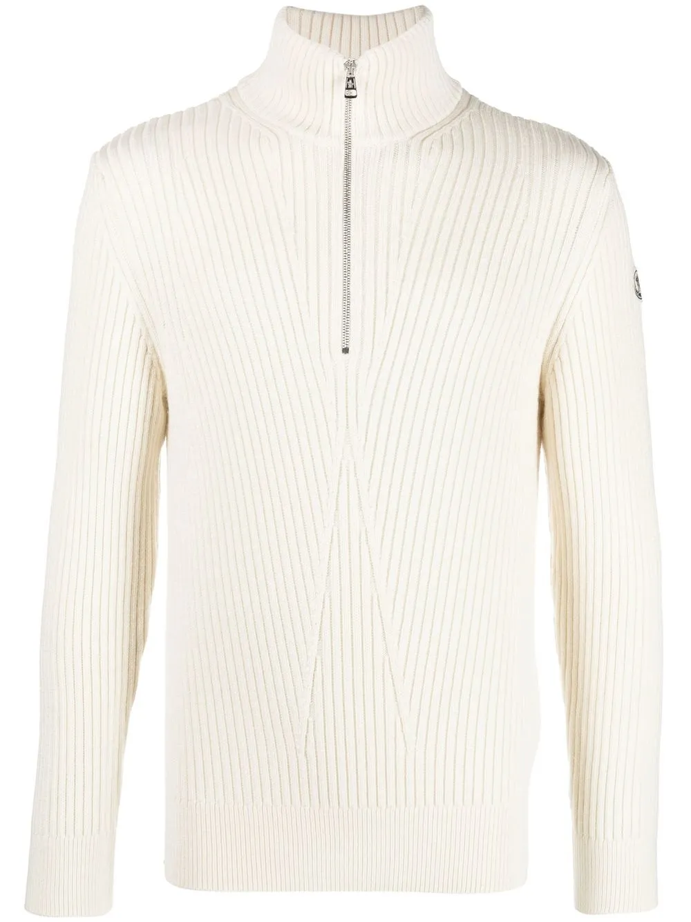 

Moncler stand-collar half-zip jumper - Neutrals