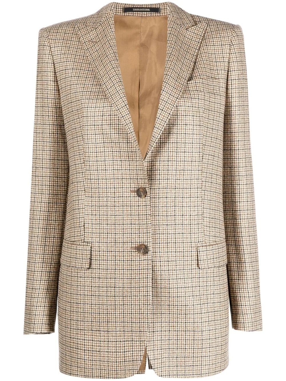

Tagliatore check single-breasted blazer - Brown
