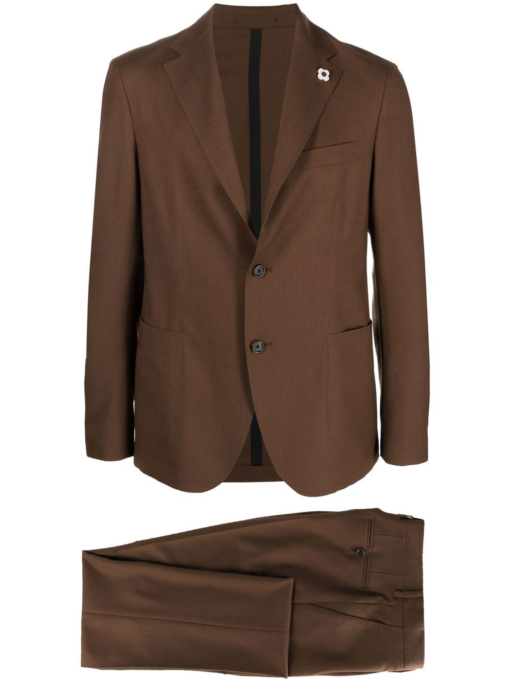 Lardini two-piece single-breasted suit - Brown