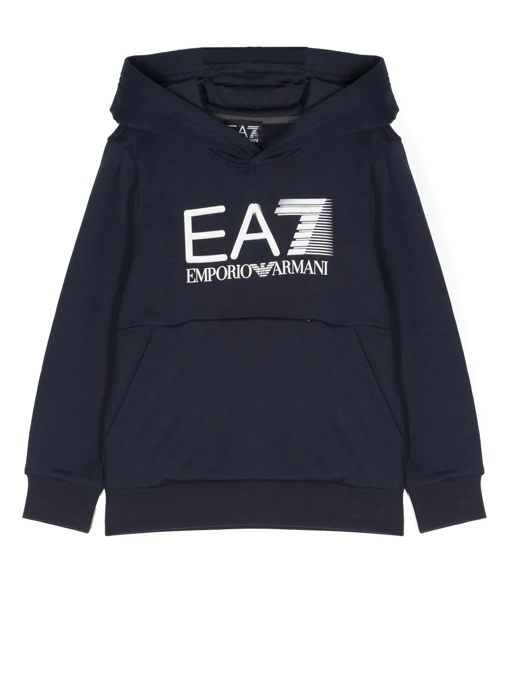 

Emporio Armani Kids logo-print pullover hoodie - Blue