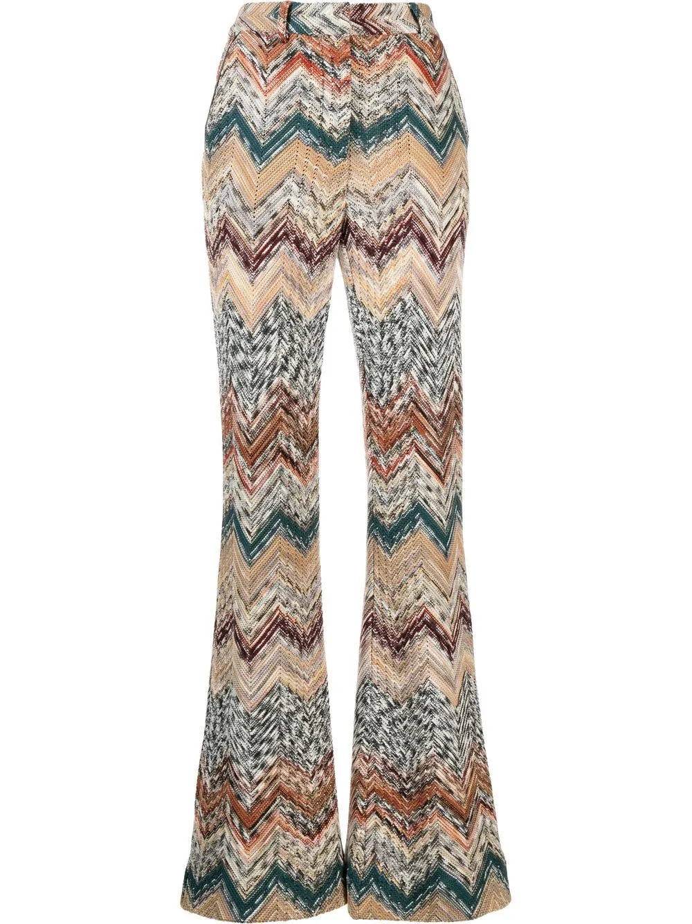 

Missoni zigzag-pattern knitted trousers - Blue