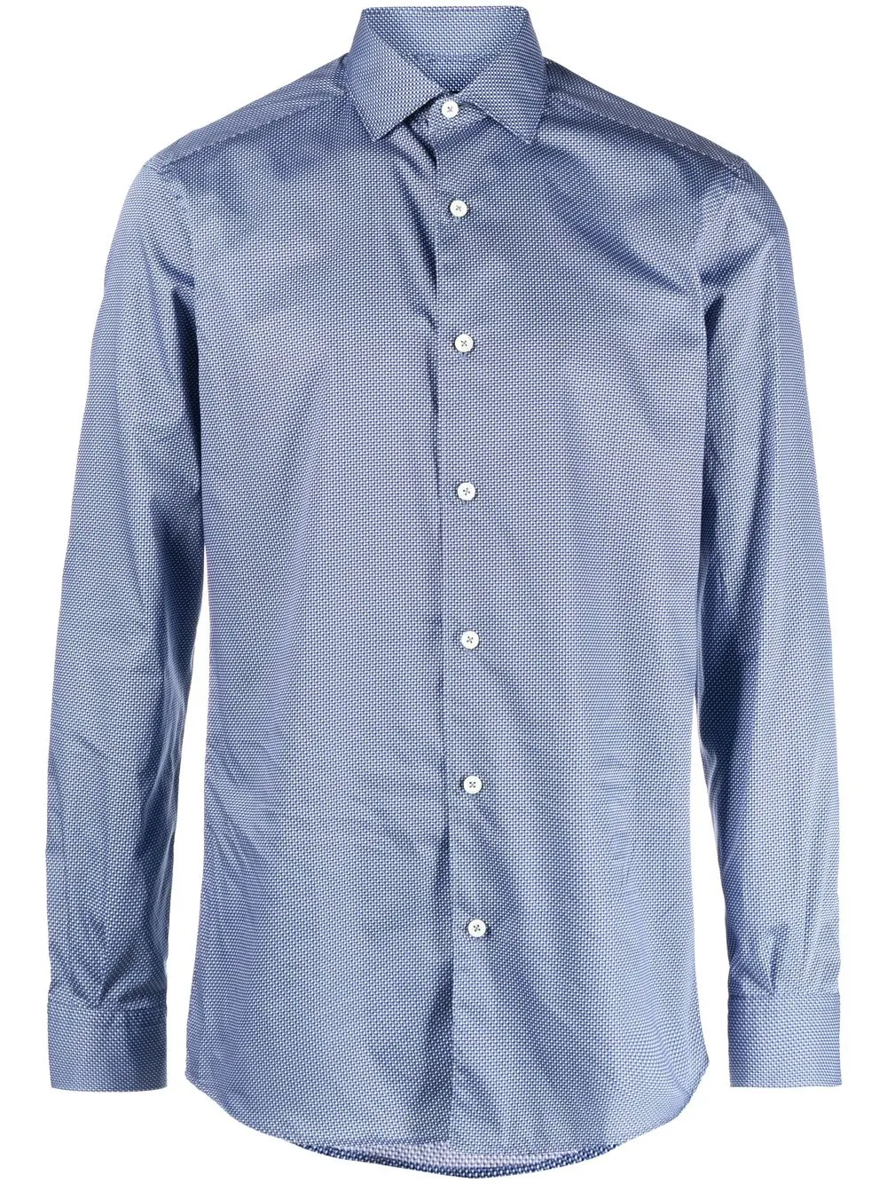 

Z Zegna patterned-jacquard long-sleeve shirt - Blue