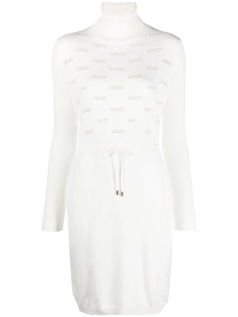 

LIU JO logo-print sweater dress - White