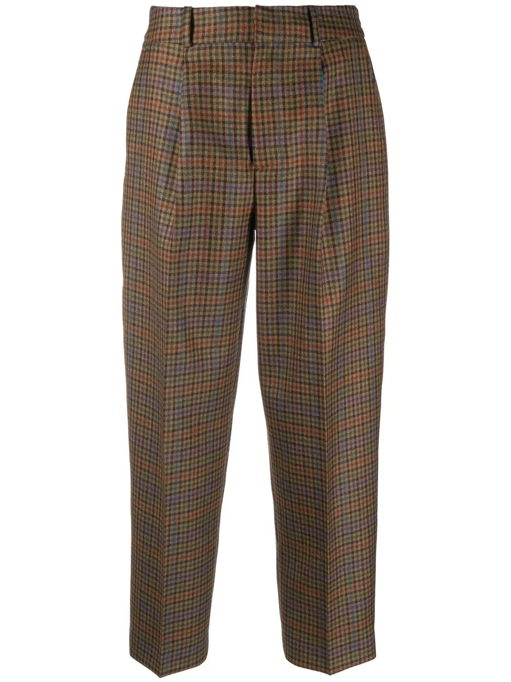 

PT Torino tapered check trousers - Brown