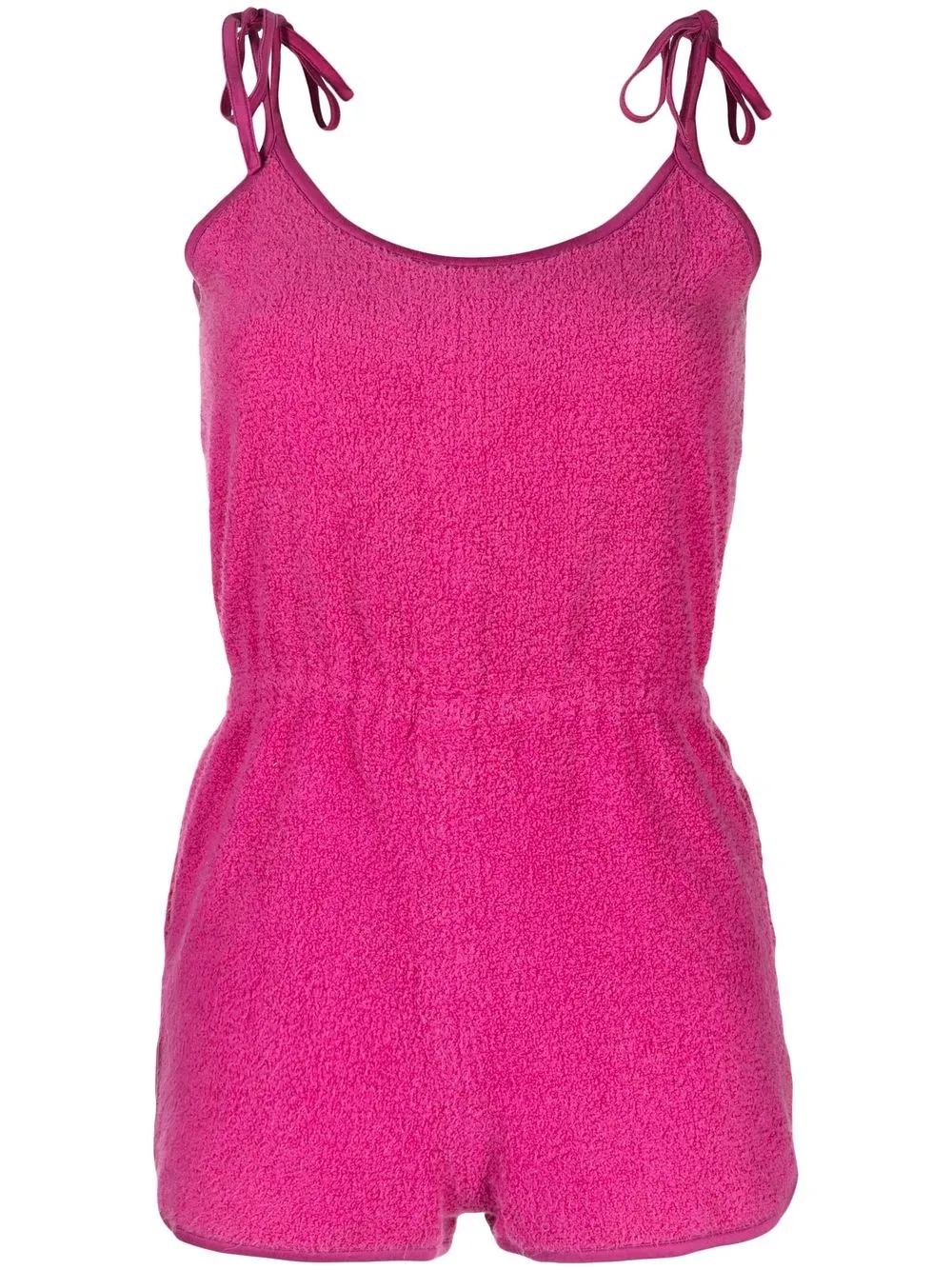 

Christian Dior 1990-2000s pre-owned terry-cloth effect playsuit - Pink