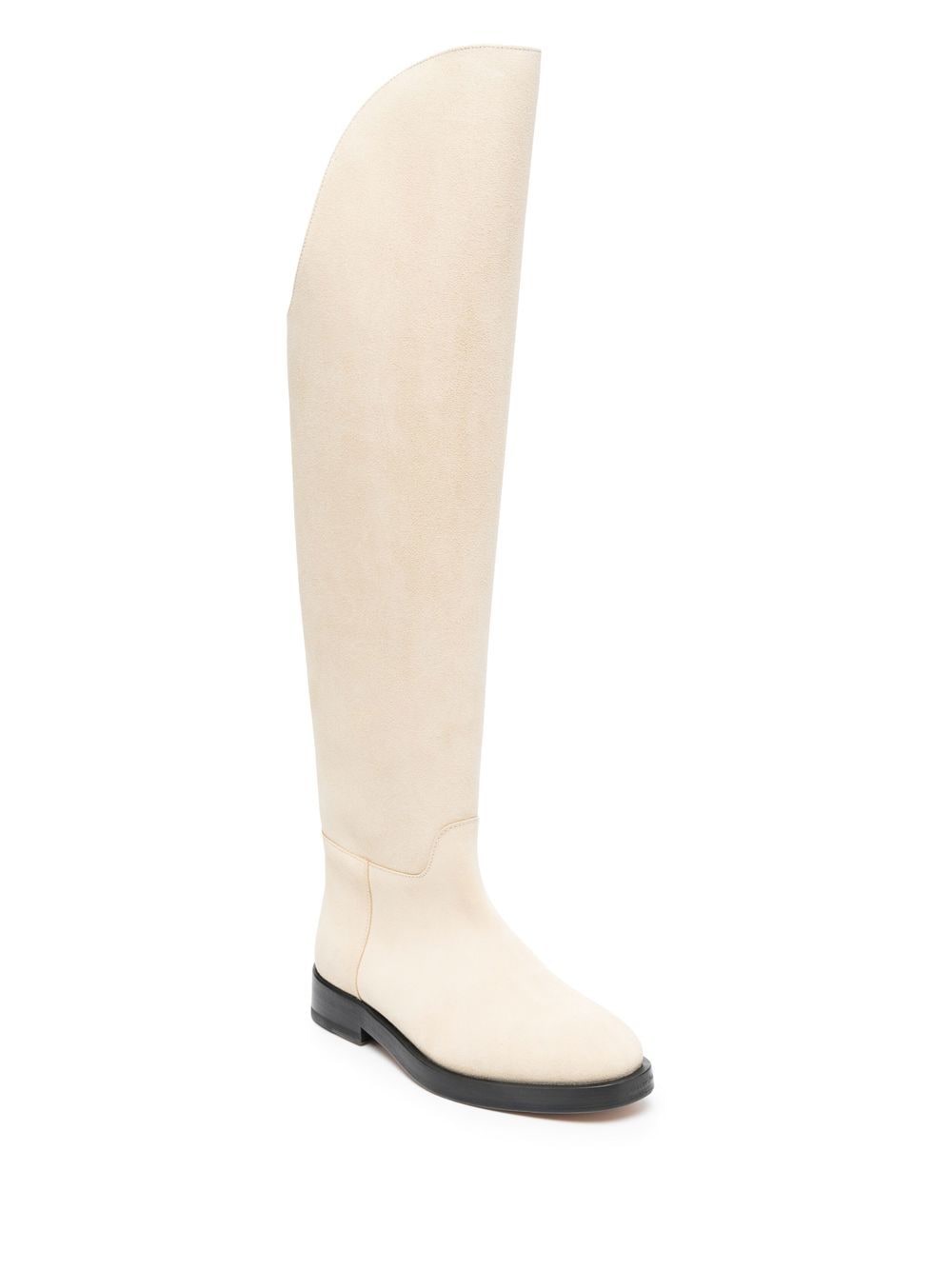 Shop Durazzi Milano Suede Riding Boots In Neutrals