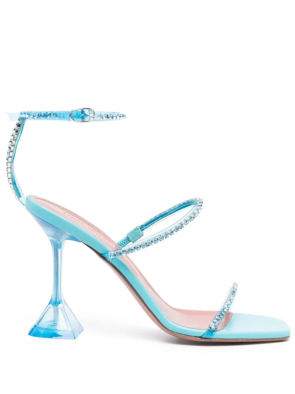 

Amina Muaddi Gilda 95mm crystal-embellished sandals - Blue