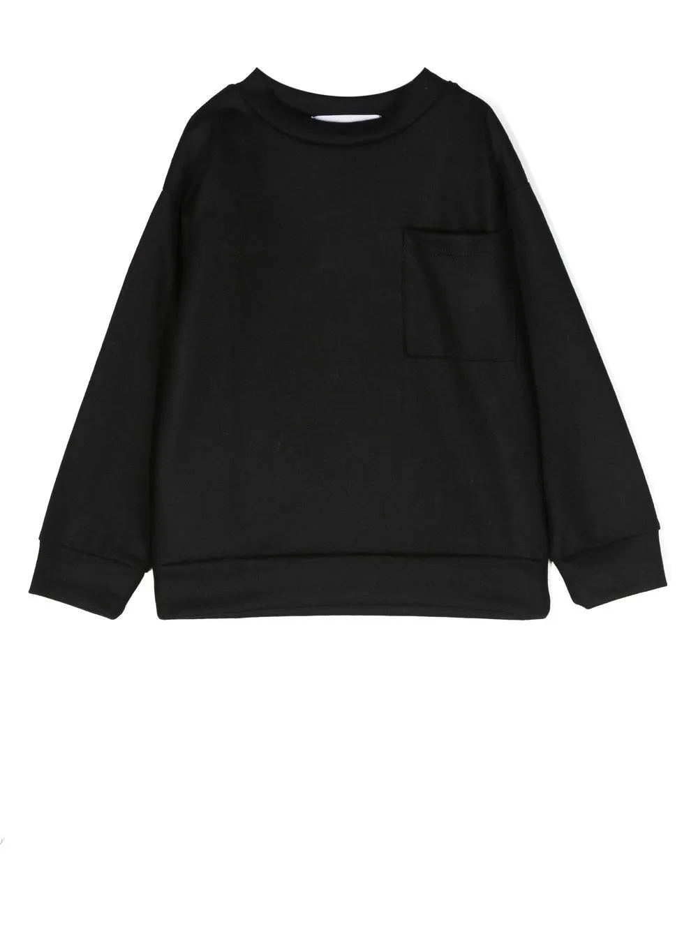 Costumein Patch-pocket Wool-blend Sweatshirt In Schwarz