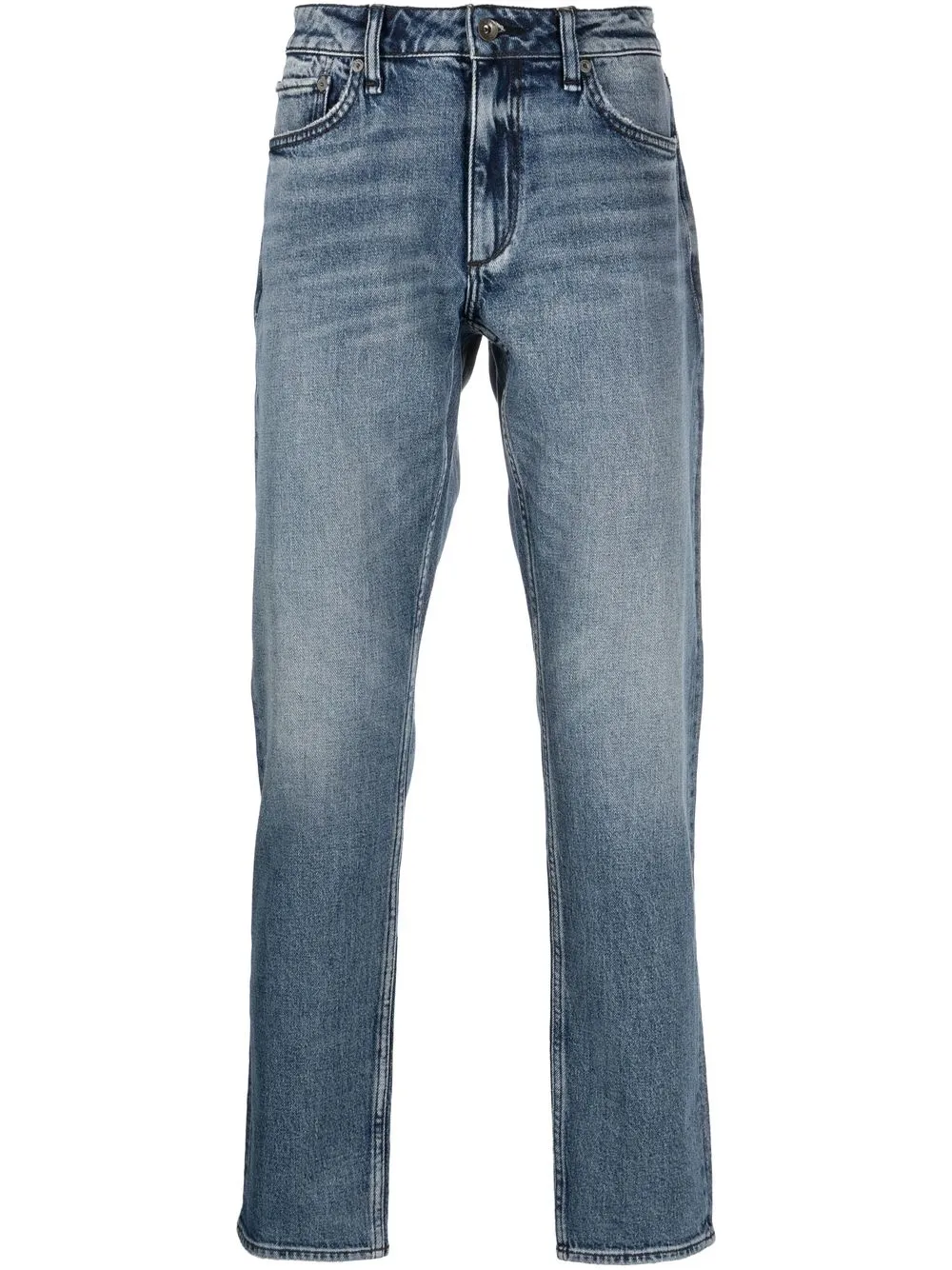 

rag & bone jeans tapered con tiro medio - Azul