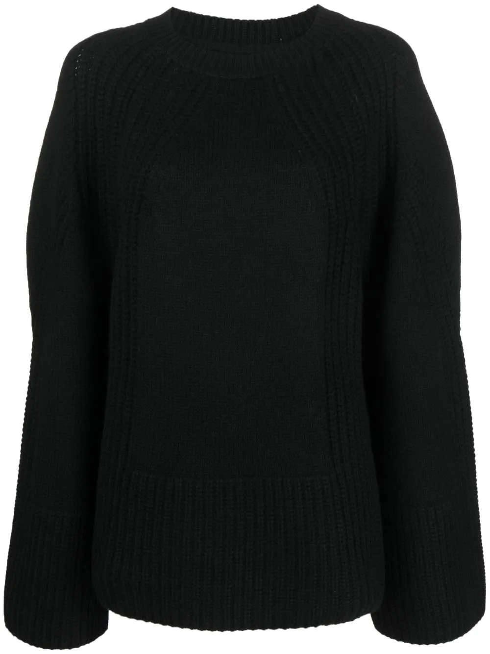 

Loulou Studio cashmere wide-sleeve knitted top - Black