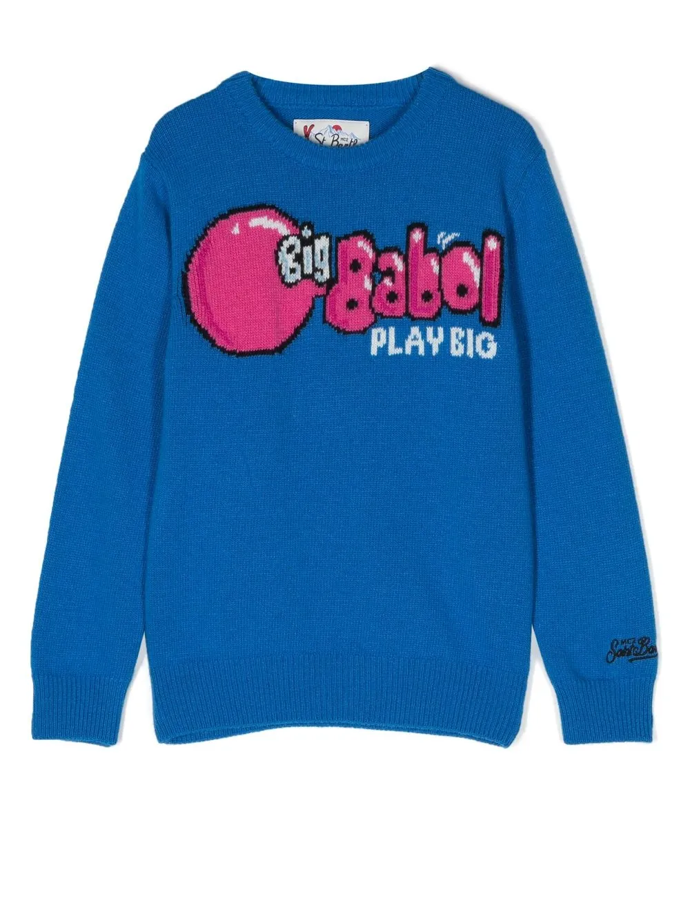 

MC2 Saint Barth Kids intarsia-knit long-sleeve jumper - Blue