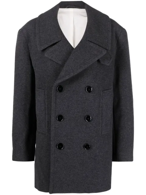 double-breasted peacoat
