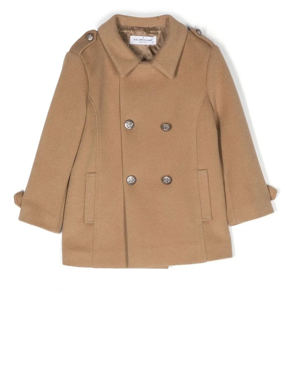 

Colorichiari double-breasted honeycomb-knit coat - Neutrals