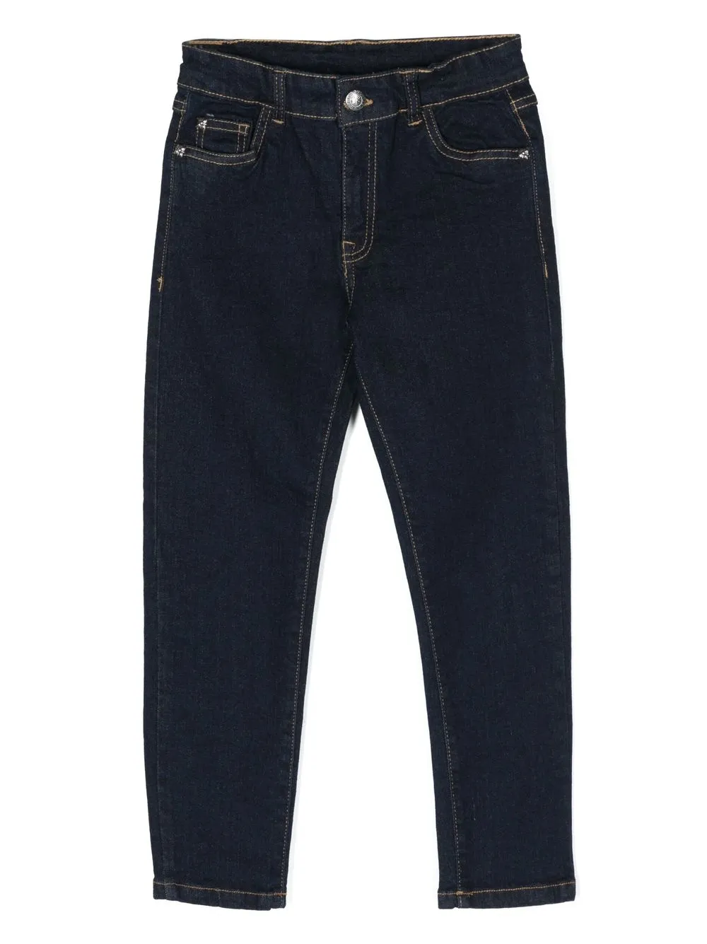 

John Richmond Junior logo-print tapered-leg jeans - Blue