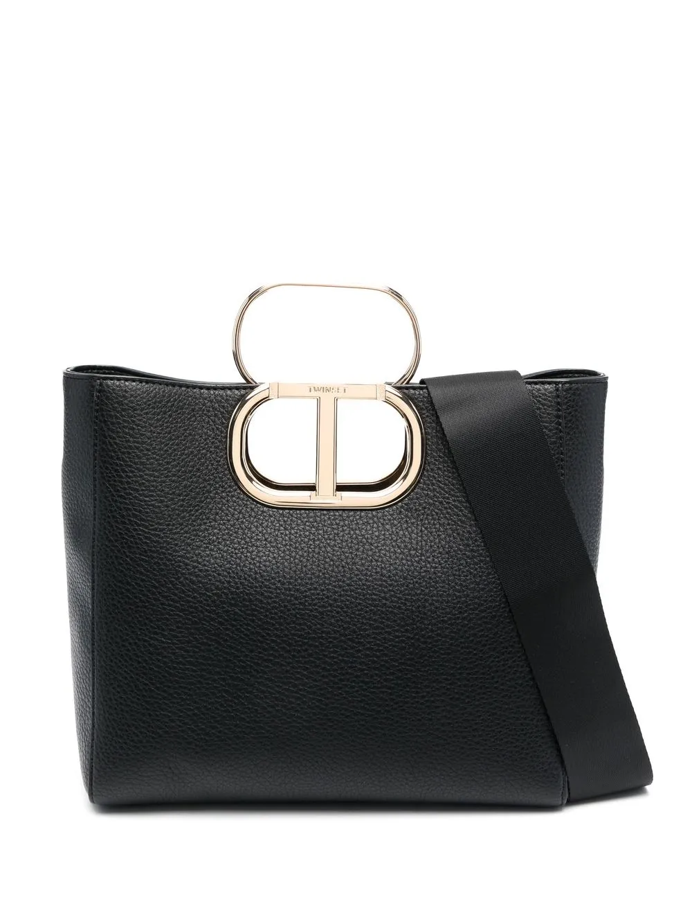 

TWINSET monogram-handle tote - Black