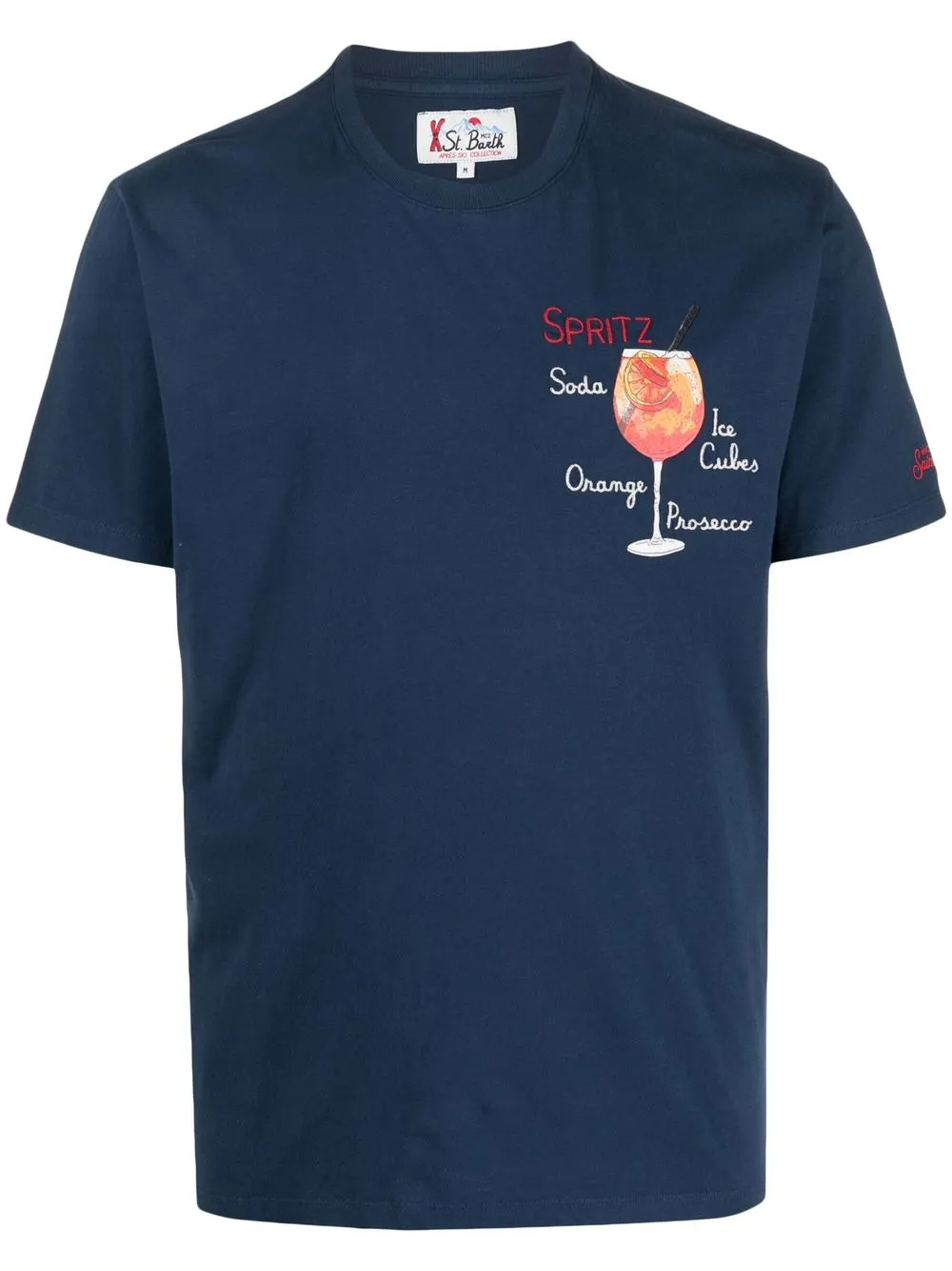 

MC2 Saint Barth graphic-print embroidered T-shirt - Blue
