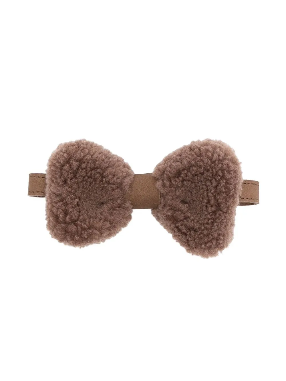 

Donsje faux-shearling bow tie - Brown