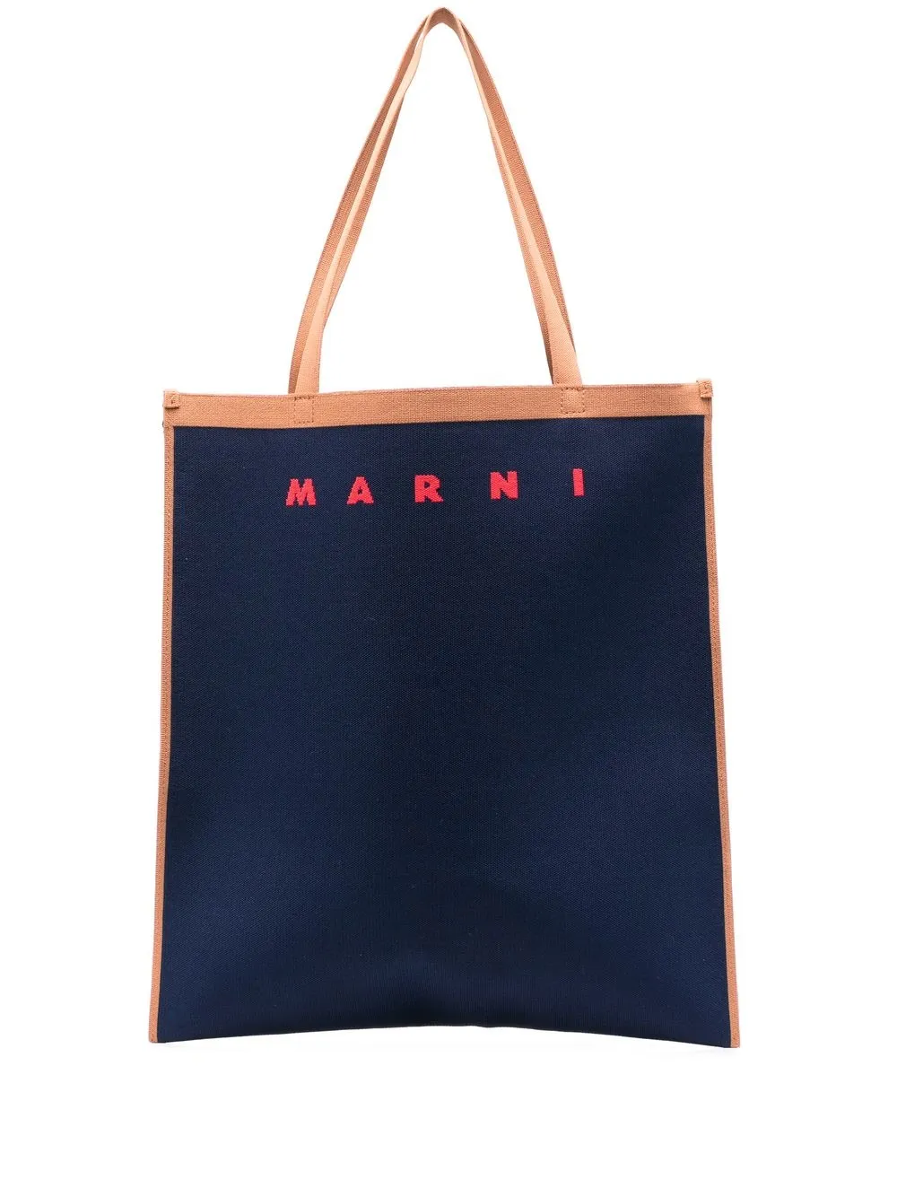 

Marni tote con logo estampado - Azul