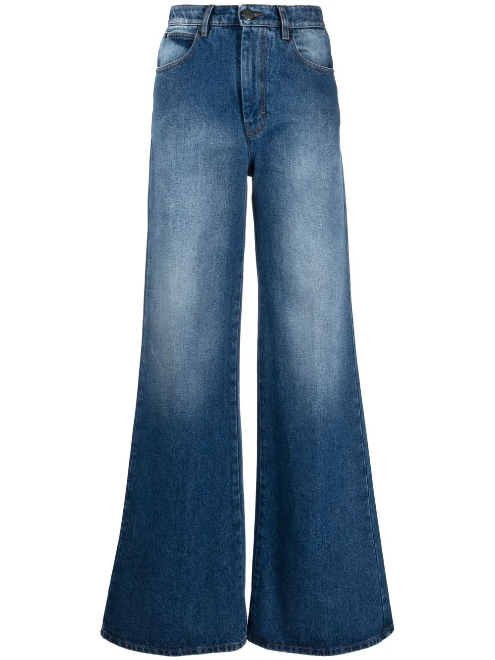 

AMI Paris wide-leg denim jeans - Blue