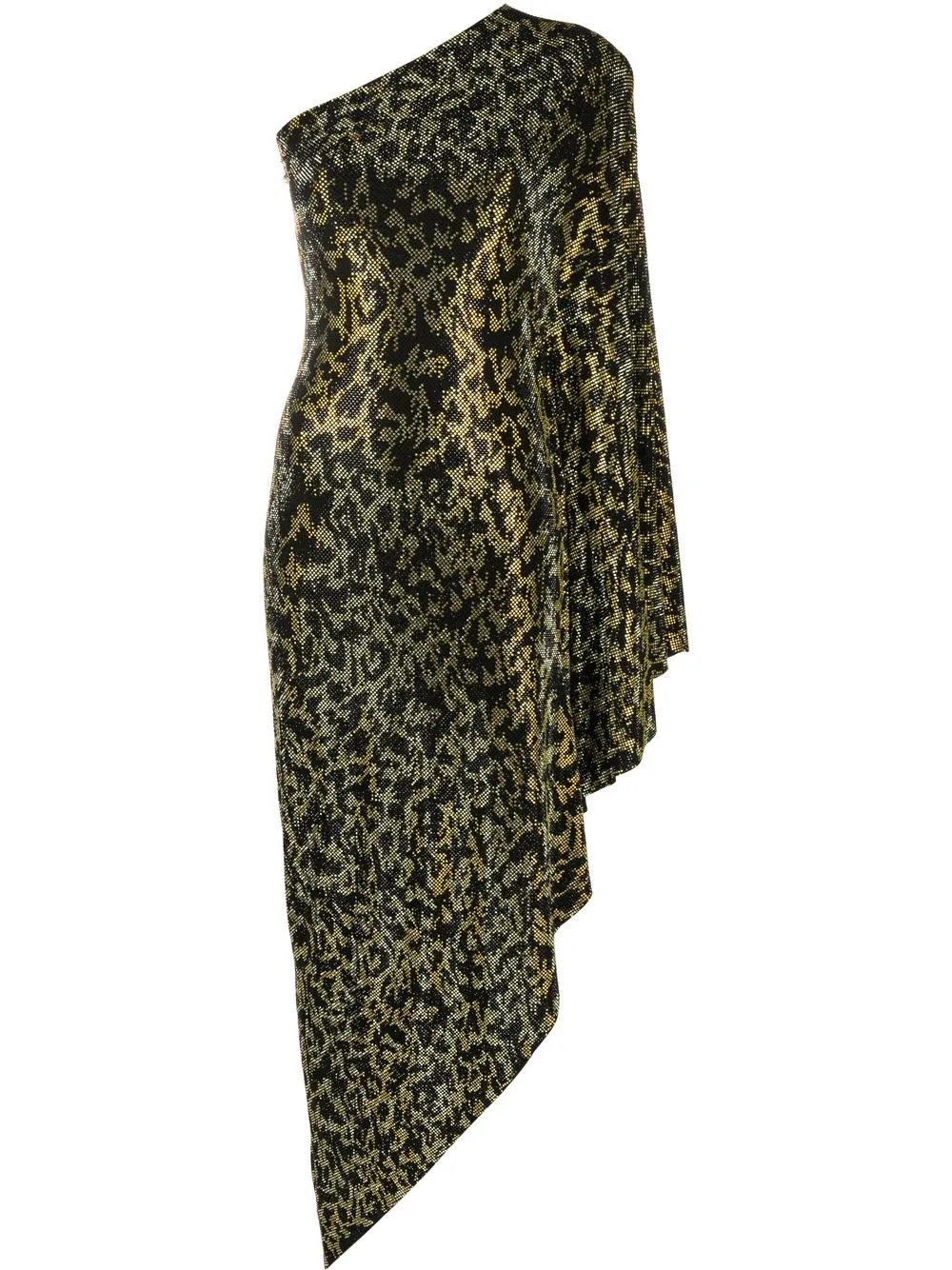 

Alexandre Vauthier leopard-print one-shoulder dress - Black