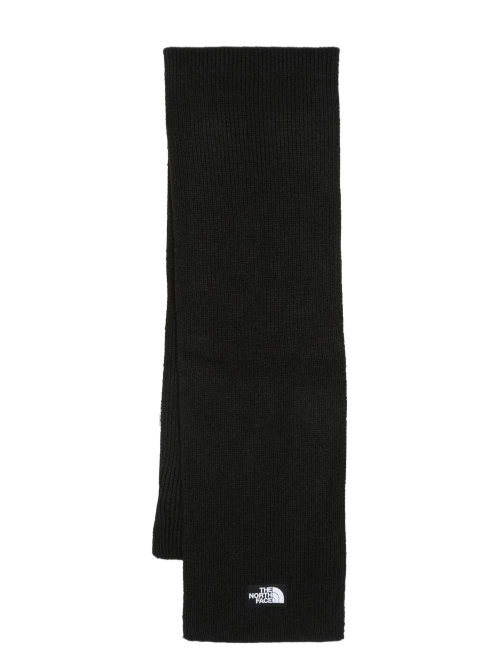 

The North Face logo-patch knitted scarf - Black