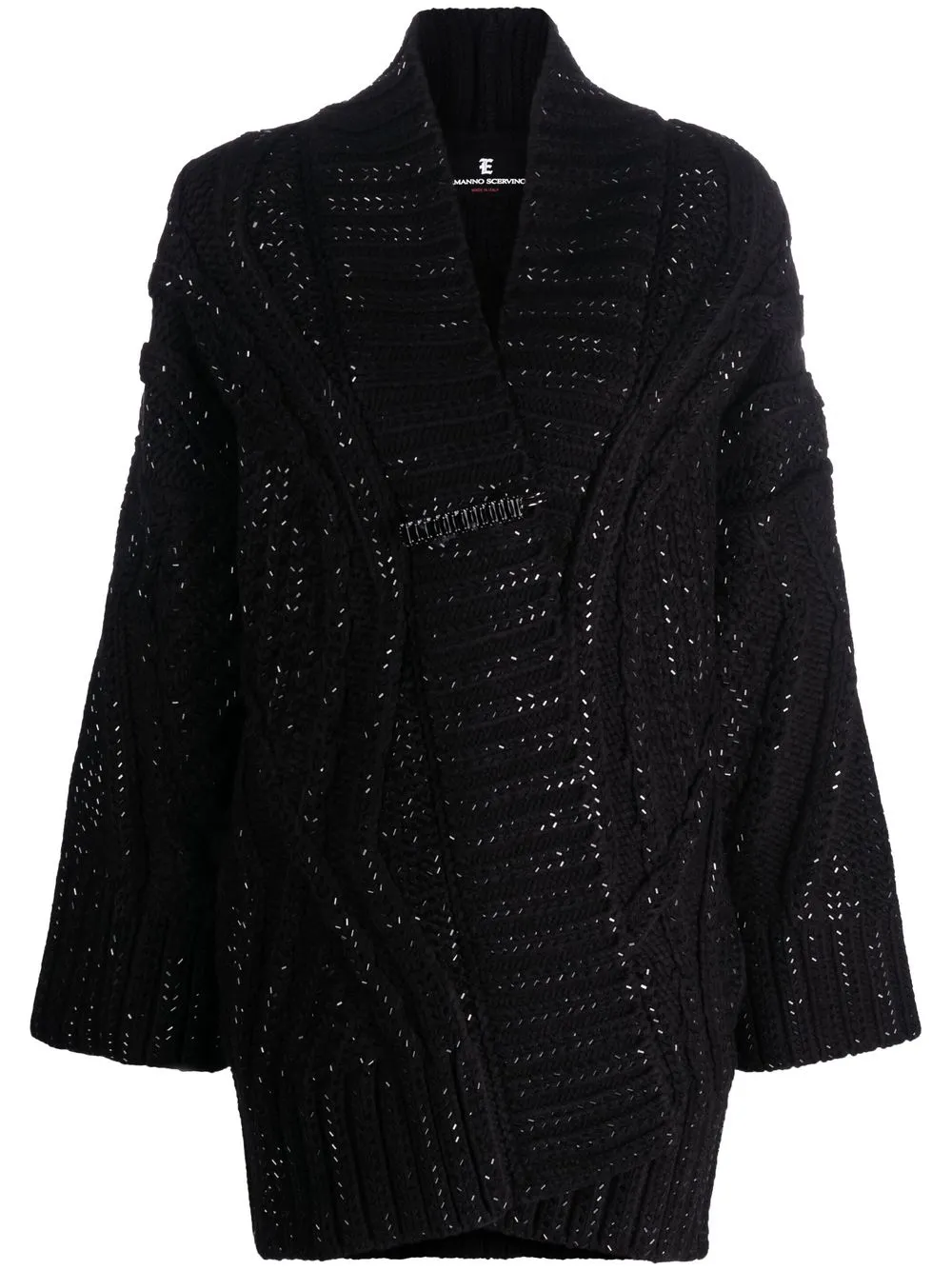 

Ermanno Scervino crystal-adorned wool cardigan - Black