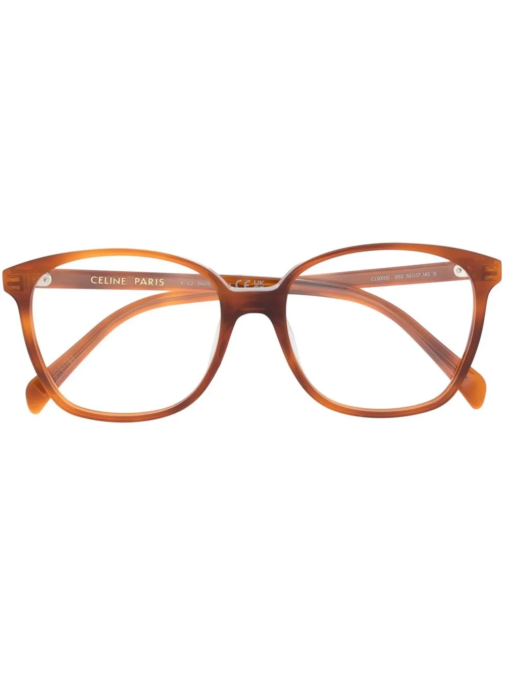 

Celine Eyewear lentes con efecto de carey - Naranja