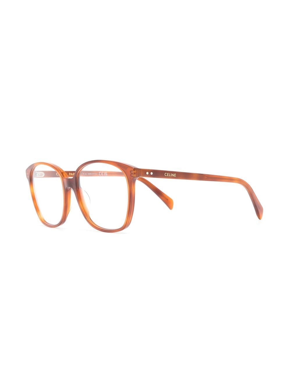 Celine Eyewear Bril met schildpadschild design - Oranje