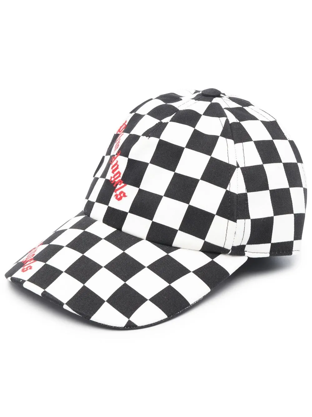 

Palm Angels check-print baseball cap - Black