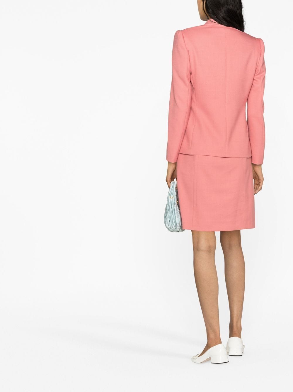 Shop Boutique Moschino Peak-lapel Single-breasted Blazer In Pink