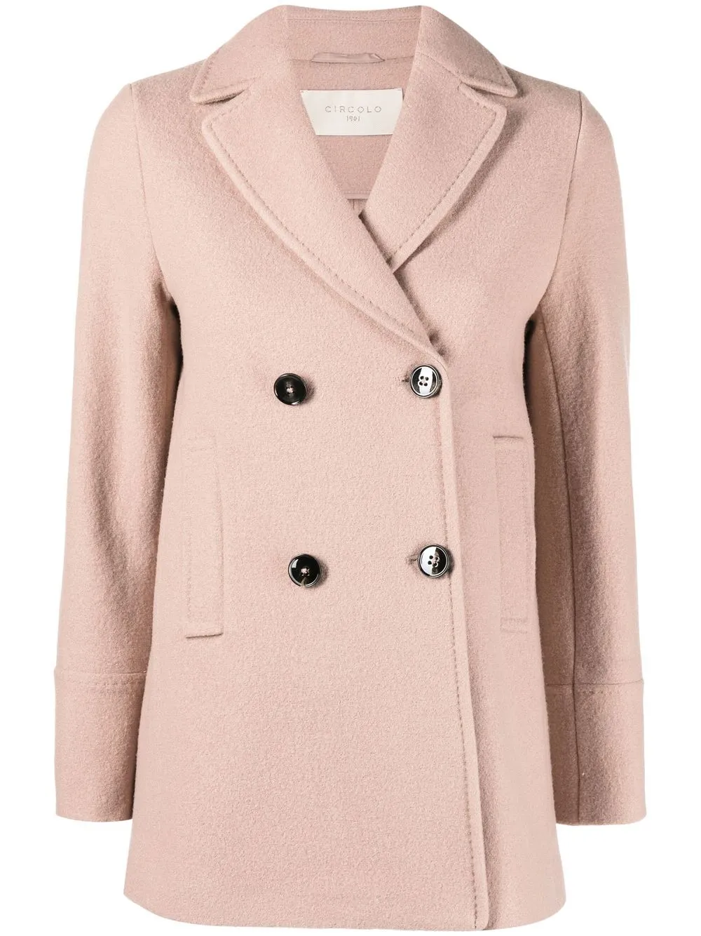 

Circolo 1901 double-breasted virgin wool jacket - Pink