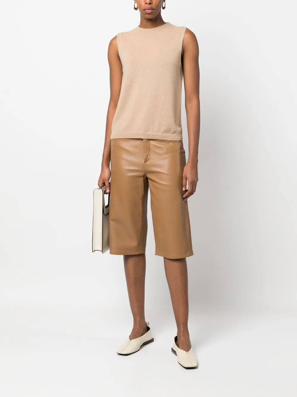 Vanisè round neck sleeveless cashmere sweater | Knitted Tops | Image 2