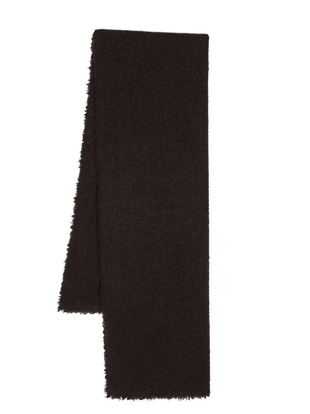 

Faliero Sarti frayed virgin wool-cashmere scarf - Brown