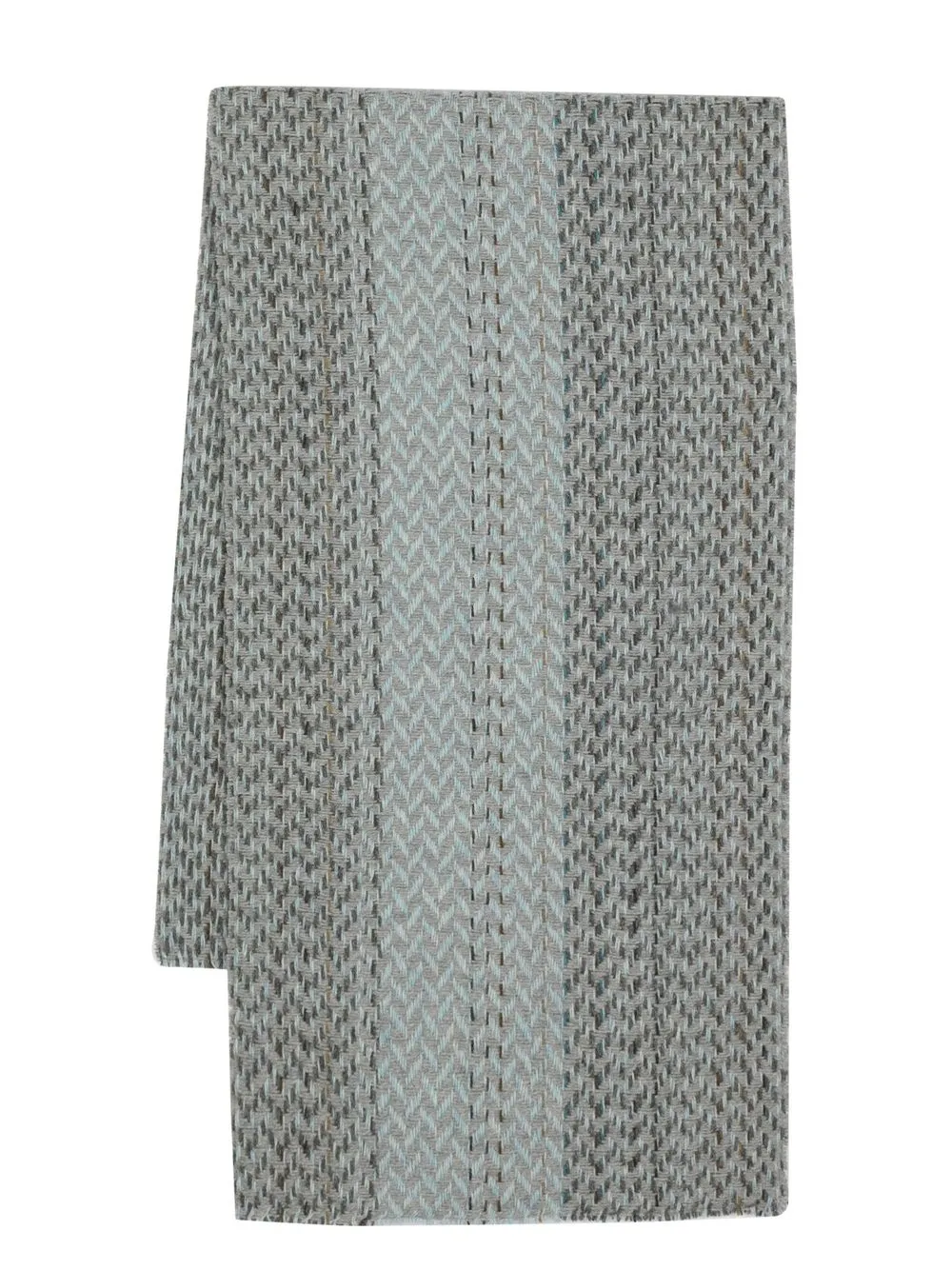 

Stephan Schneider abstract-pattern knitted scarf - Blue