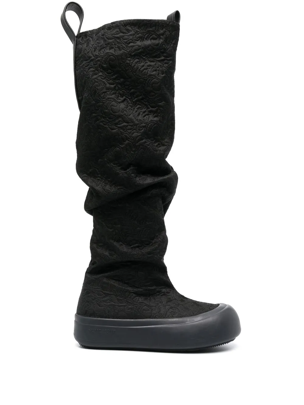 

YUME YUME botas altas con diseño drapeado - Negro