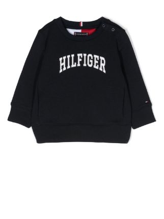Tommy Hilfiger Junior logo-appliqué crew-neck Sweatshirt - Farfetch