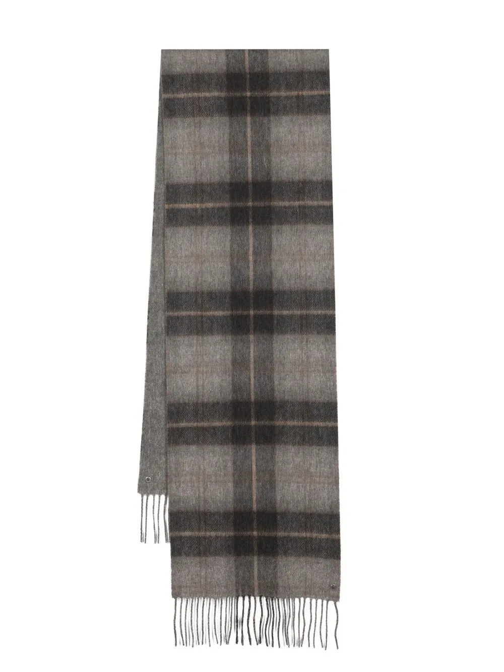 

Barbour check-print wool scarf - Grey