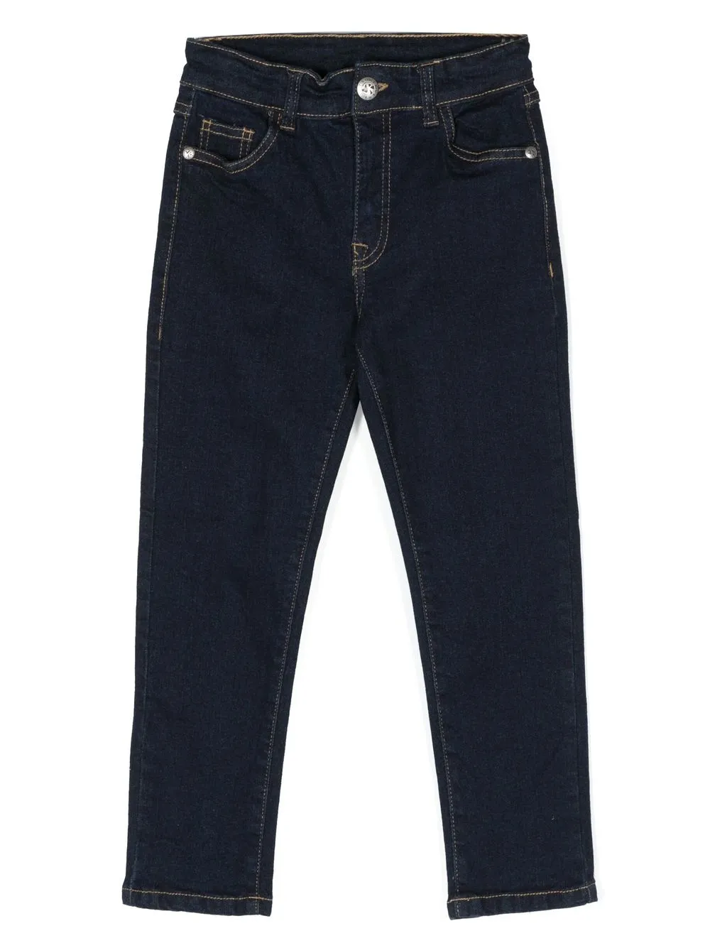 

John Richmond Junior jeans ajustados con logo estampado - Azul