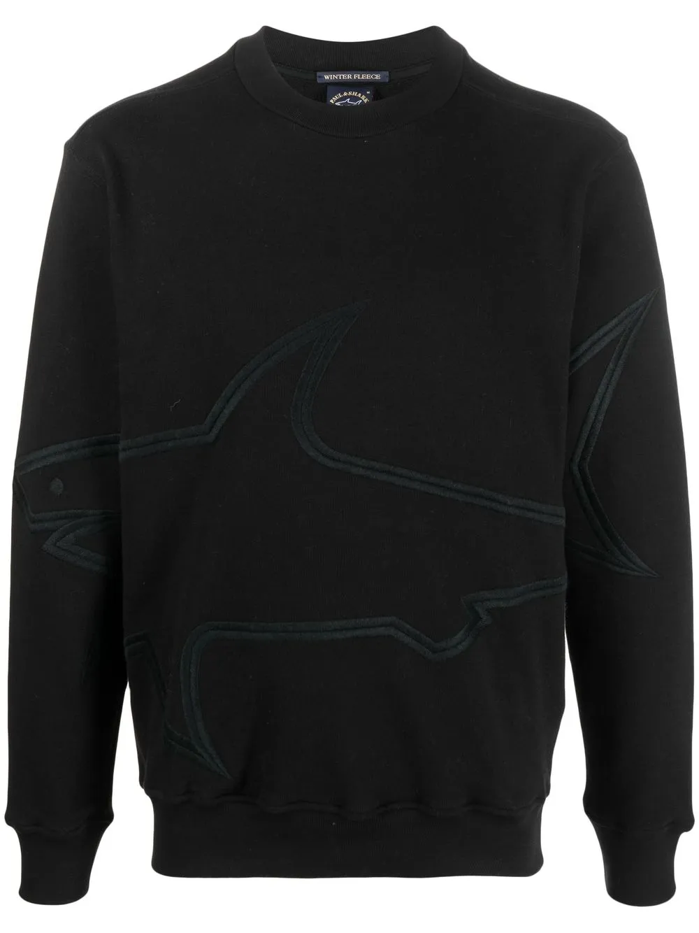 

Paul & Shark embroidered-logo detail sweatshirt - Black