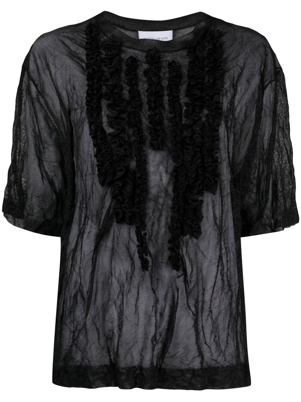 Christian Wijnants Kocha ruffle-detail knitted top