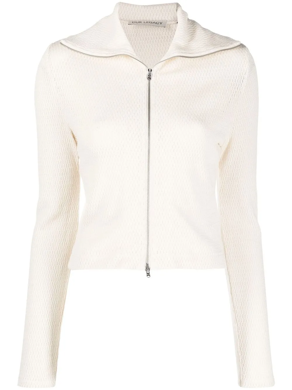 

OUR LEGACY fine knit zip cardigan - Neutrals