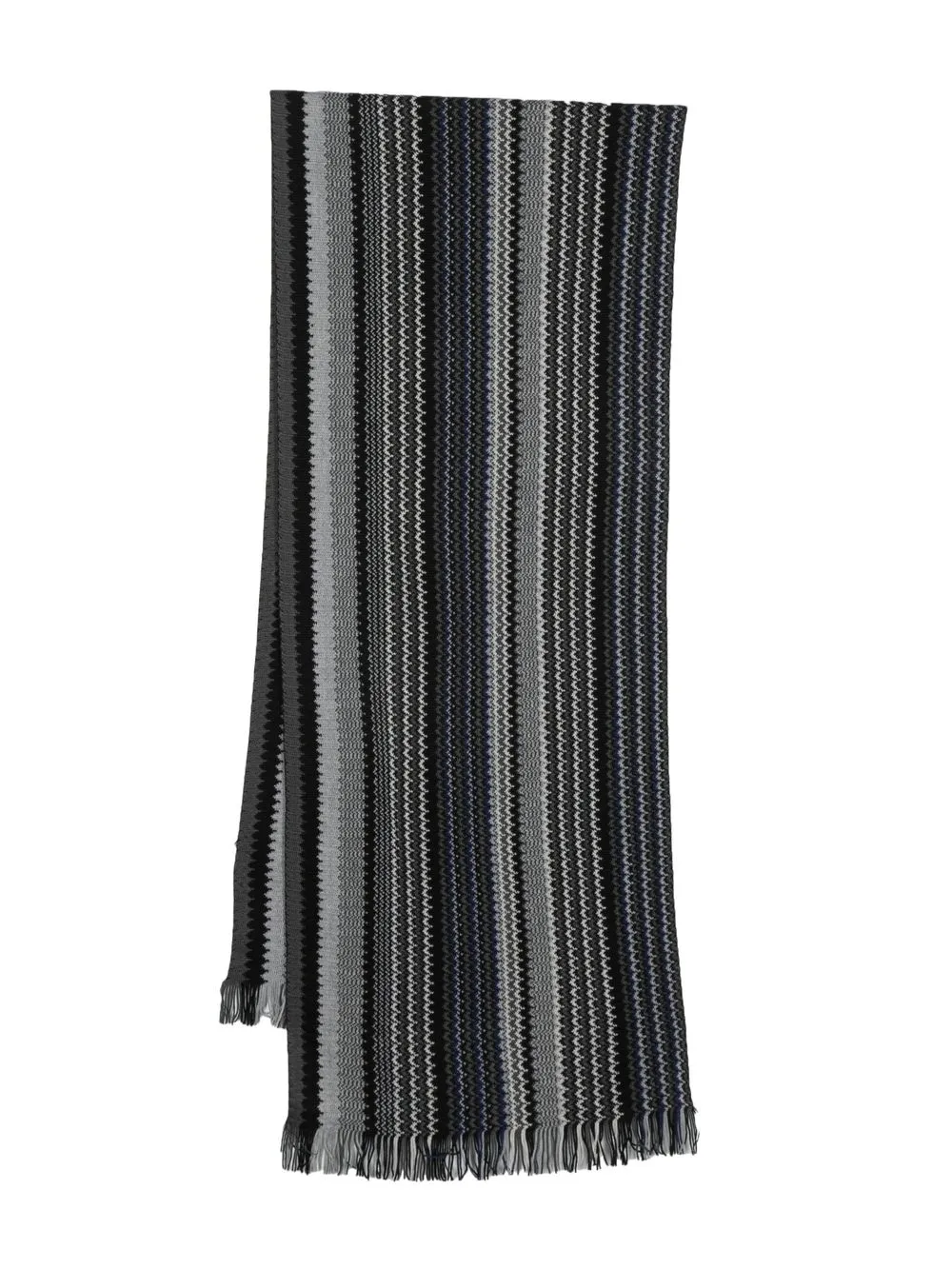 

Missoni zigzag-woven wool-blend scarf - Black