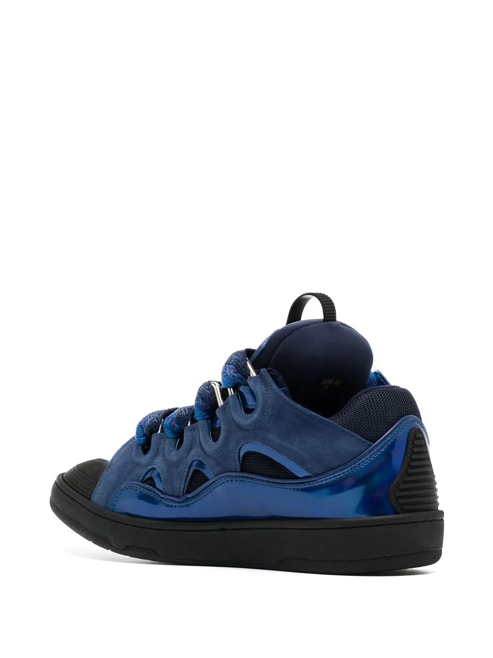 Lanvin Curb Panelled Leather Sneakers - Farfetch