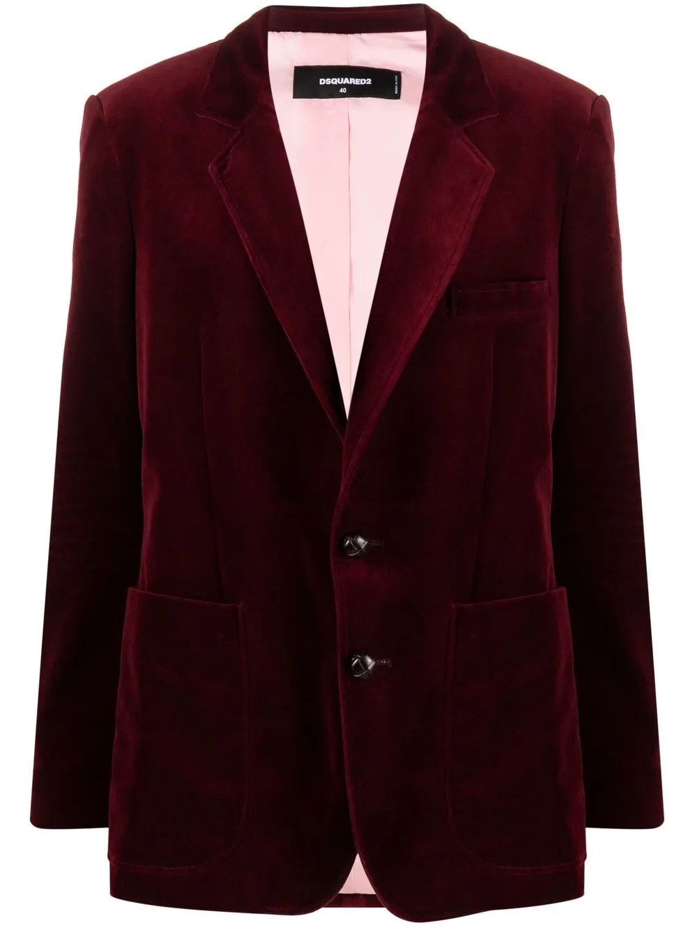 

Dsquared2 velvet-effect single-breasted blazer