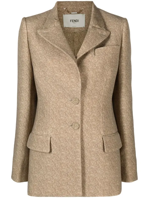FENDI テーラードジャケット | ブラウン | FARFETCH JP