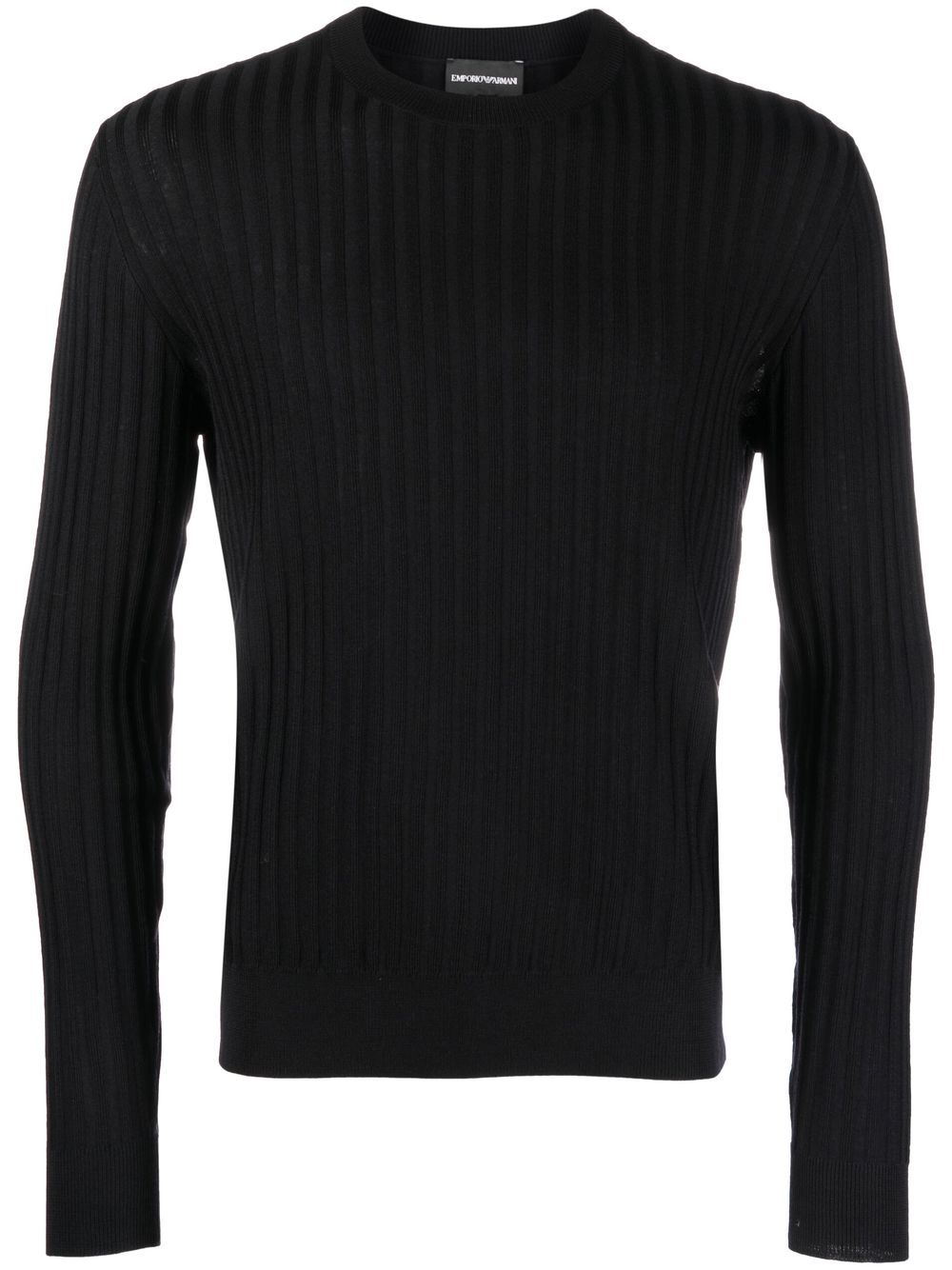 Emporio Armani ribbed virgin-wool jumper - Blue