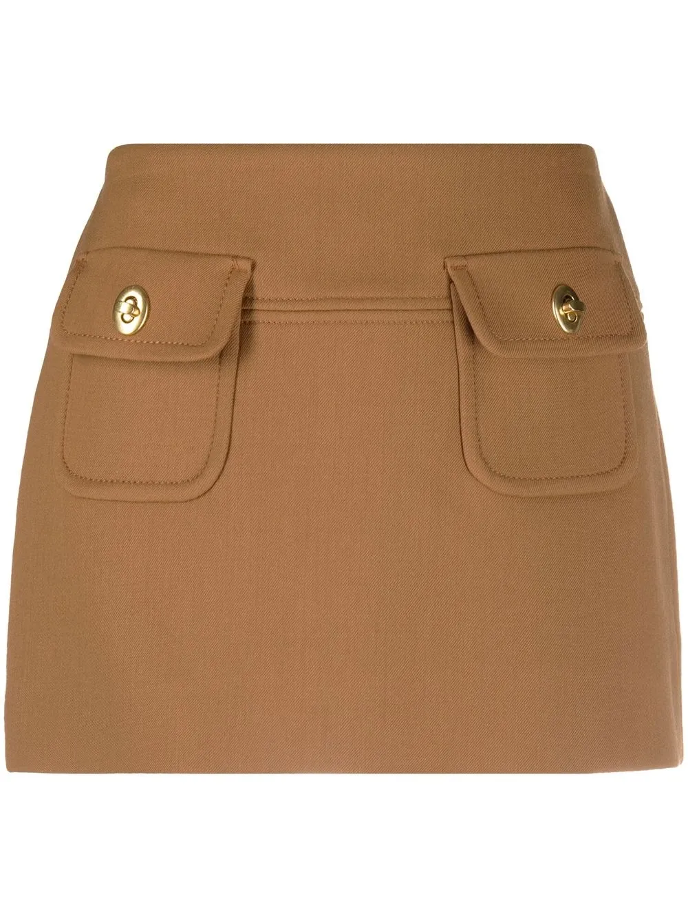 ZIMMERMANN flap pocket mini skirt - Brown